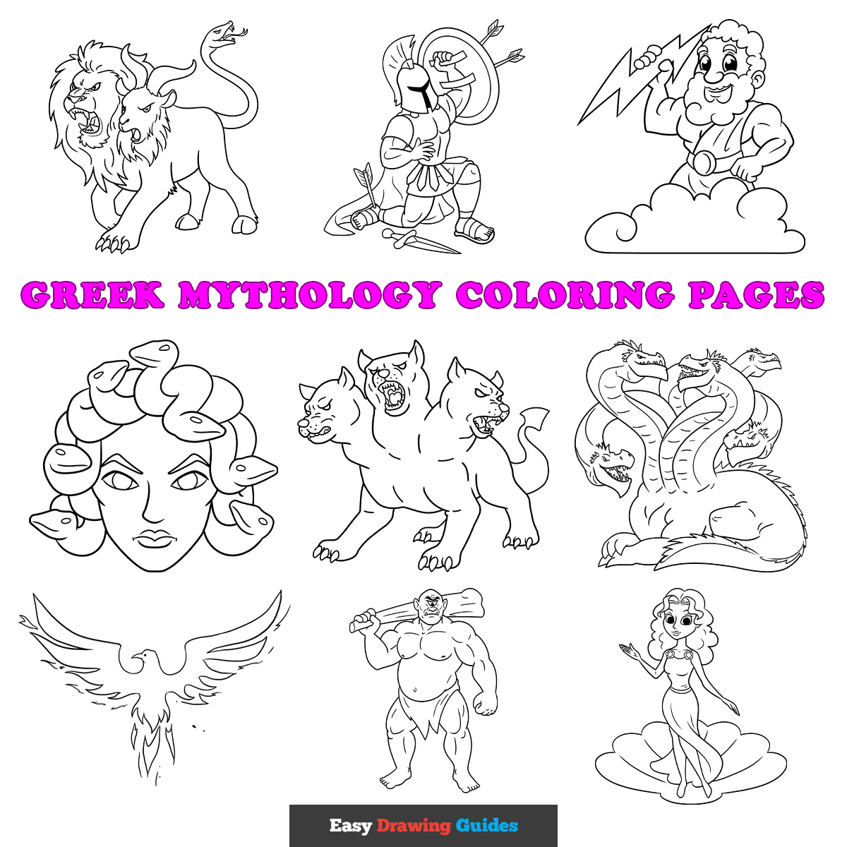 Greek Mythology Coloring Pages - Featured Image