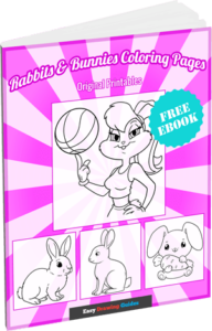 Easy Rabbits and Bunnies Coloring Pages 3D Cover Image