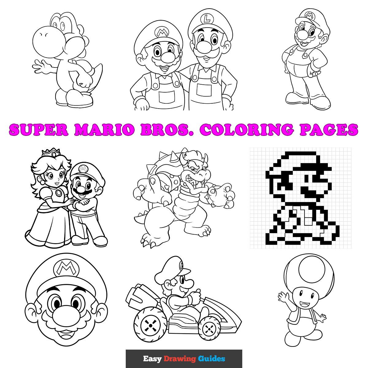Super Mario Bros. Coloring Pages - Featured Image