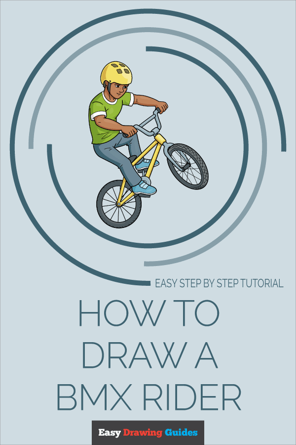 How to Draw a BMX Rider Pinterest Image