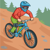 How to Draw a Mountain Biker