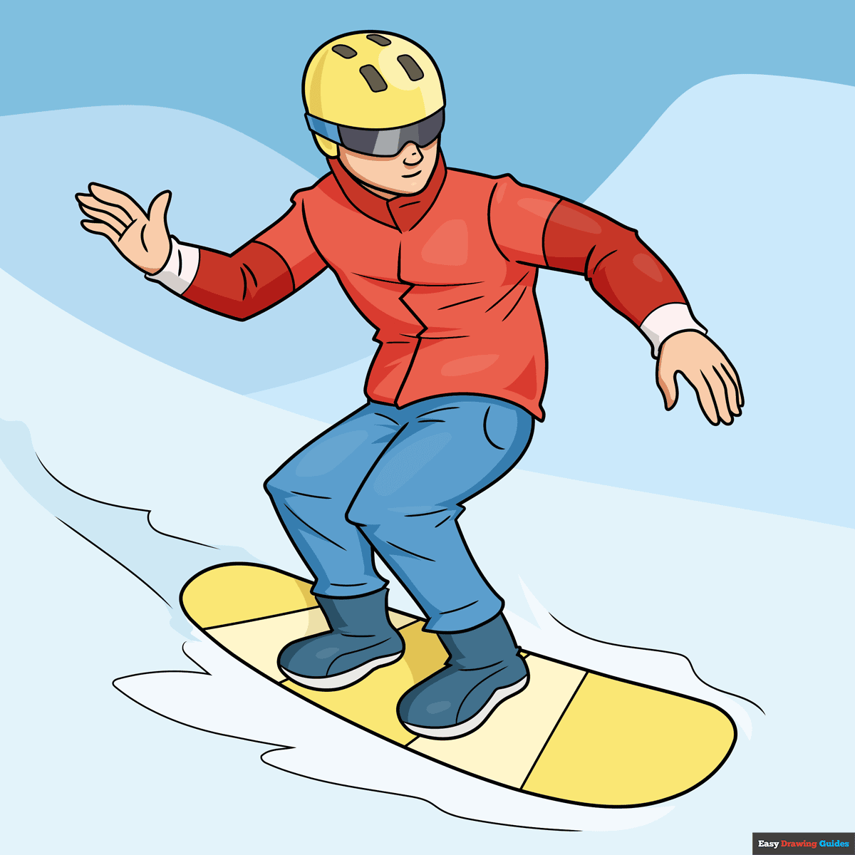 How to Draw a Snowboarder Featured Image
