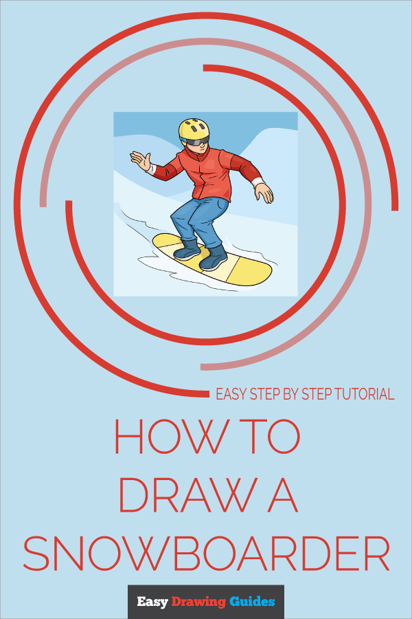 How to Draw a Snowboarder Pinterest Image