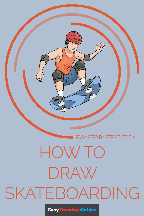 How to Draw Skateboarding Pinterest Image