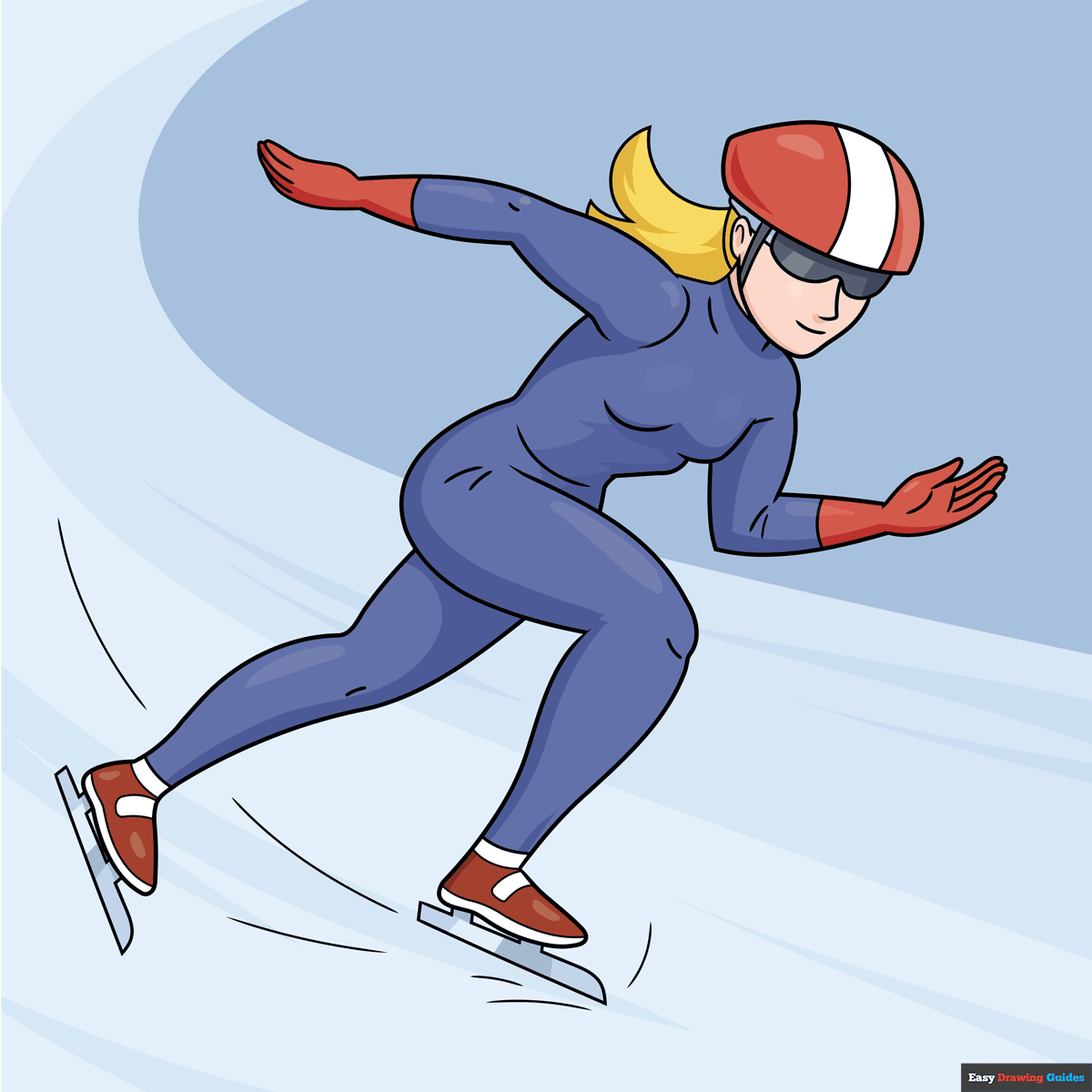 How to Draw Speed Skating Featured Image