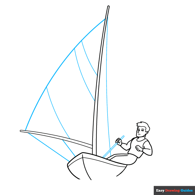 Sailing step-by-step drawing tutorial: step 7