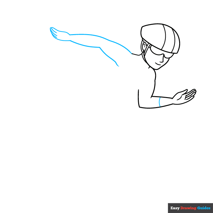 Speed Skating step-by-step drawing tutorial: step 4