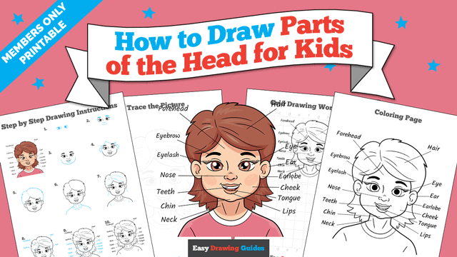 How to Draw Parts of the Head for Kids Printable Thumbnail
