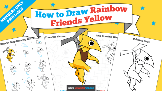 How to Draw Rainbow Friends Printable Thumbnail