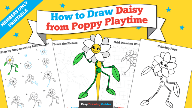 How to Draw Daisy from Poppy Playtime Printable Thumbnail