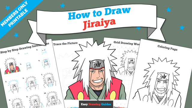 How to Draw Jiraiya Printable Thumbnail