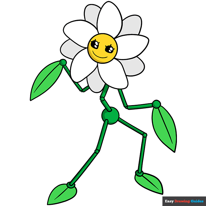 Daisy from Poppy Playtime step-by-step drawing tutorial: step 11