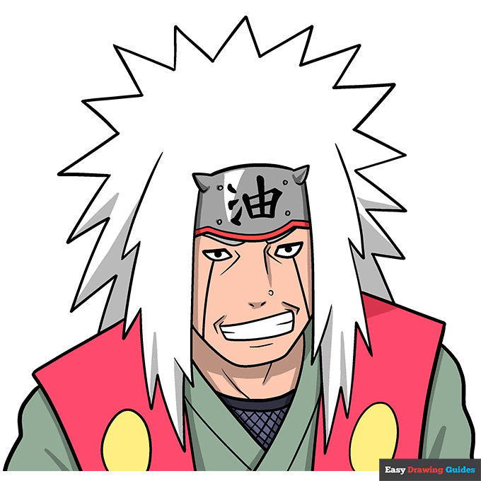 Jiraiya step-by-step drawing tutorial: step 11