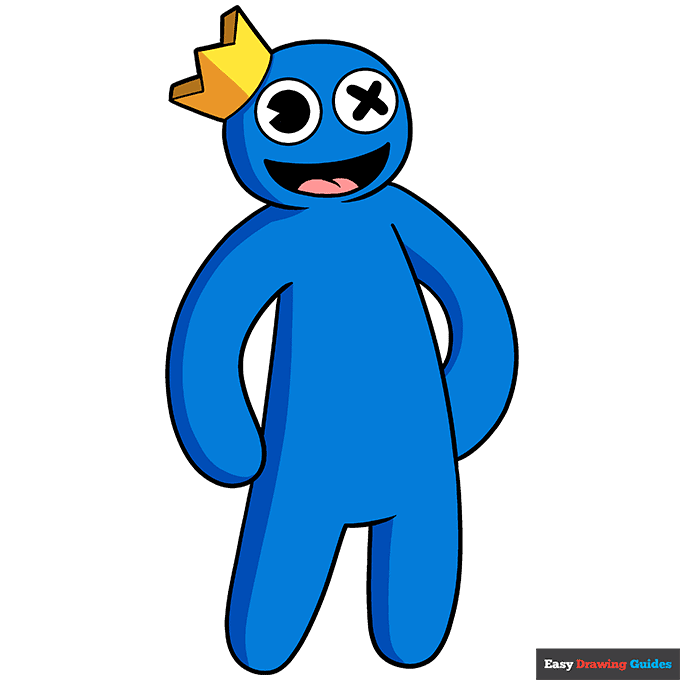 Rainbow Friends Blue step-by-step drawing tutorial: step 11