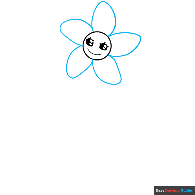 Daisy from Poppy Playtime step-by-step drawing tutorial: step 2