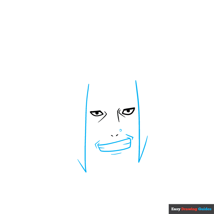 Jiraiya step-by-step drawing tutorial: step 2