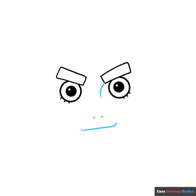 Rock Lee step-by-step drawing tutorial: step 2