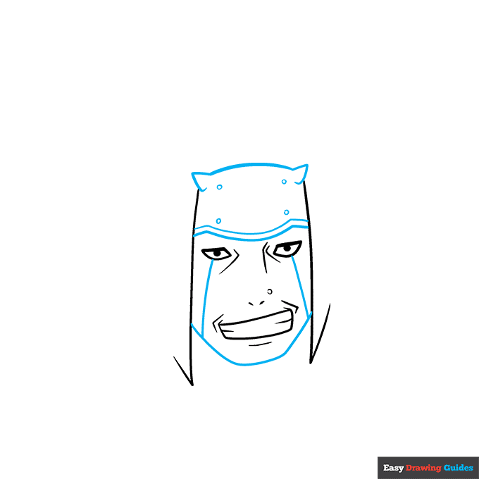 Jiraiya step-by-step drawing tutorial: step 3