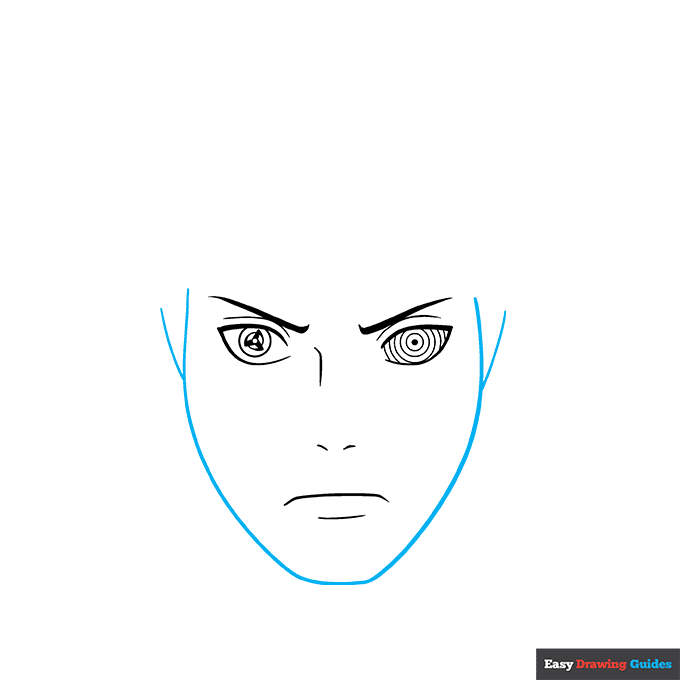 Obito Uchiha s3tep-by-step drawing tutorial: step