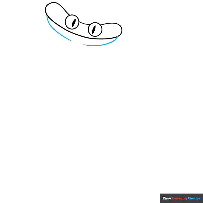 Rainbow Friends Cyan step-by-step drawing tutorial: step 3