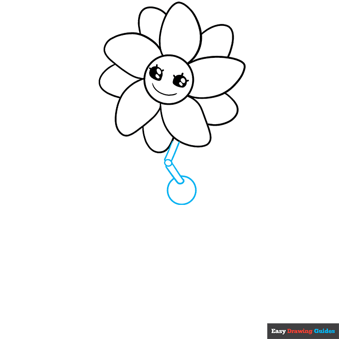 Daisy from Poppy Playtime step-by-step drawing tutorial: step 4