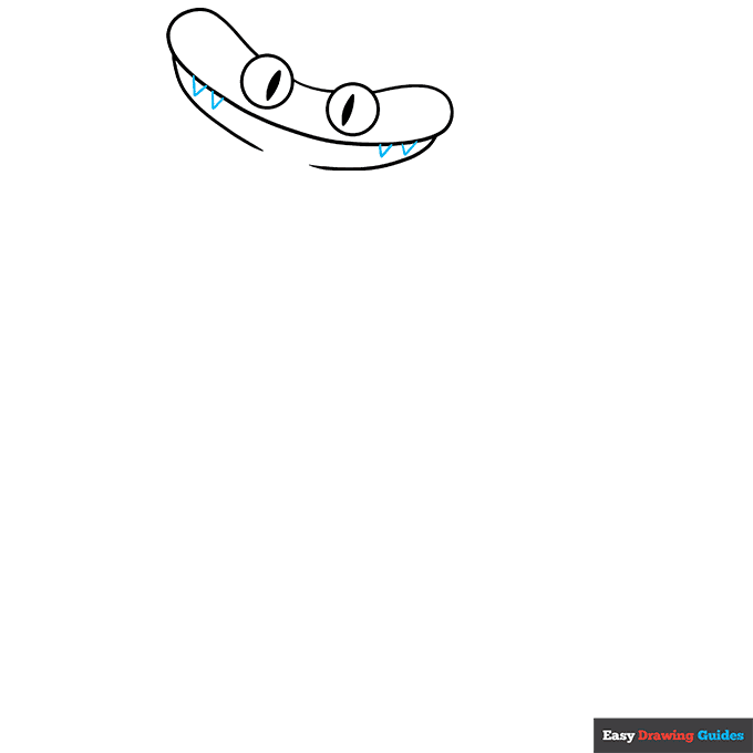 Rainbow Friends Cyan step-by-step drawing tutorial: step 4