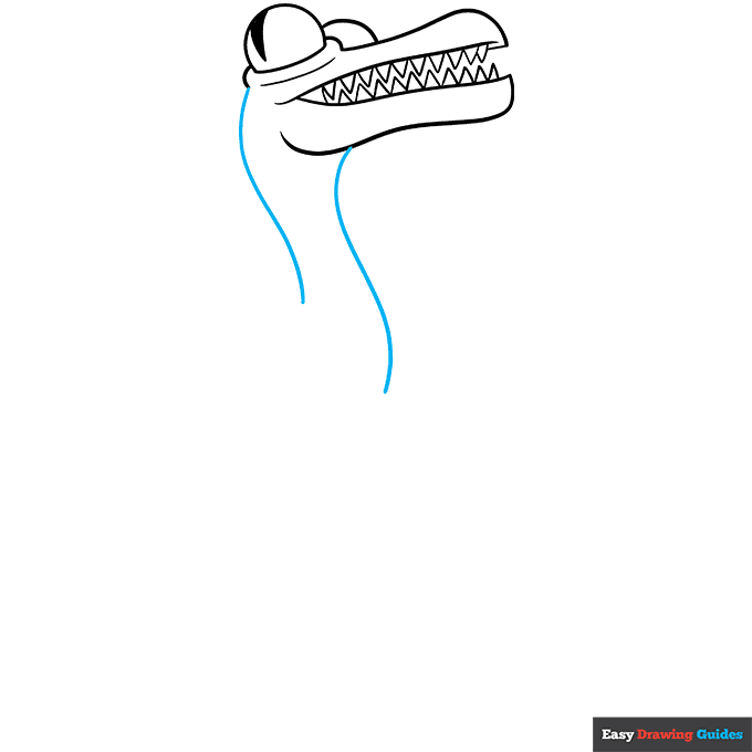 Rainbow Friends Orange step-by-step drawing tutorial: step 4