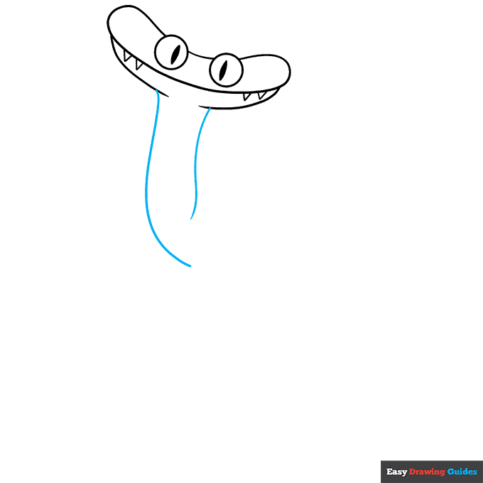 Rainbow Friends Cyan step-by-step drawing tutorial: step 5