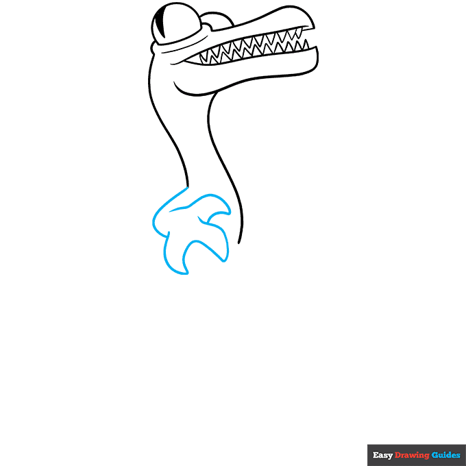 Rainbow Friends Orange step-by-step drawing tutorial: step 5