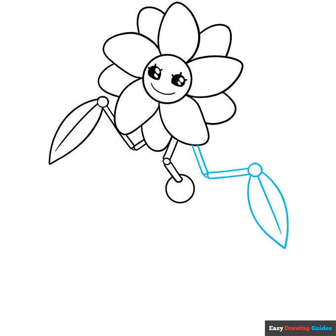 Daisy from Poppy Playtime step-by-step drawing tutorial: step 6