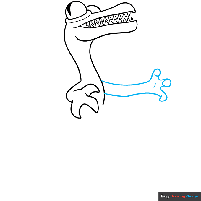 Rainbow Friends Orange step-by-step drawing tutorial: step 6