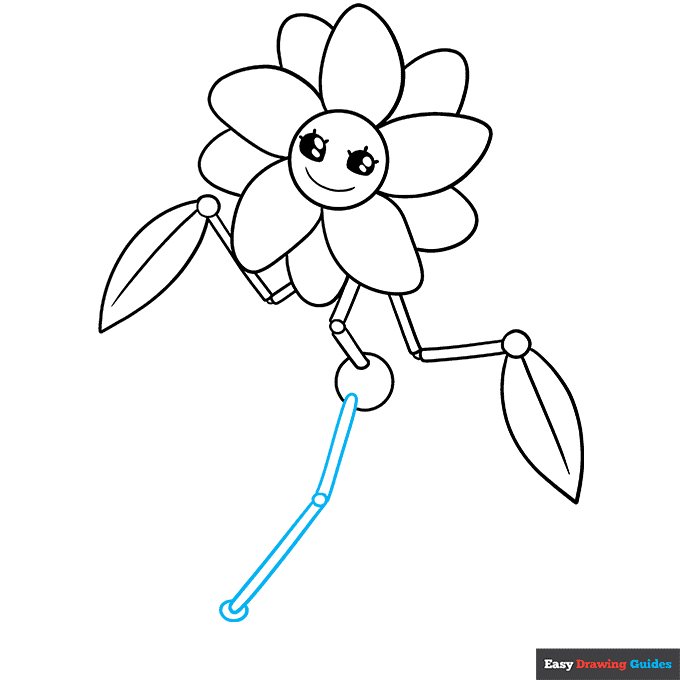 Daisy from Poppy Playtime step-by-step drawing tutorial: step 7