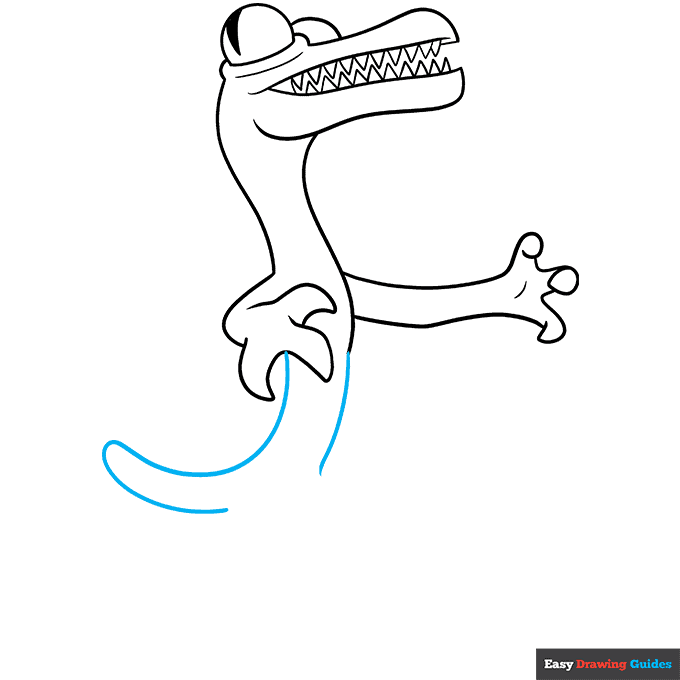 Rainbow Friends Orange step-by-step drawing tutorial: step 7