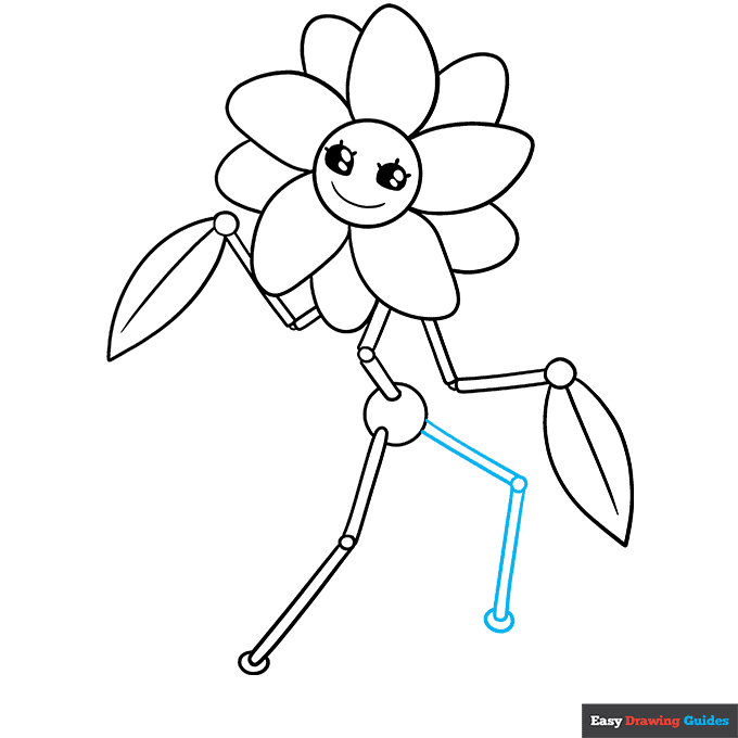 Daisy from Poppy Playtime step-by-step drawing tutorial: step 8