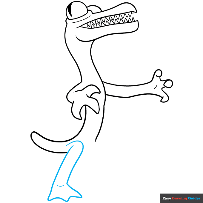 Rainbow Friends Orange step-by-step drawing tutorial: step 8