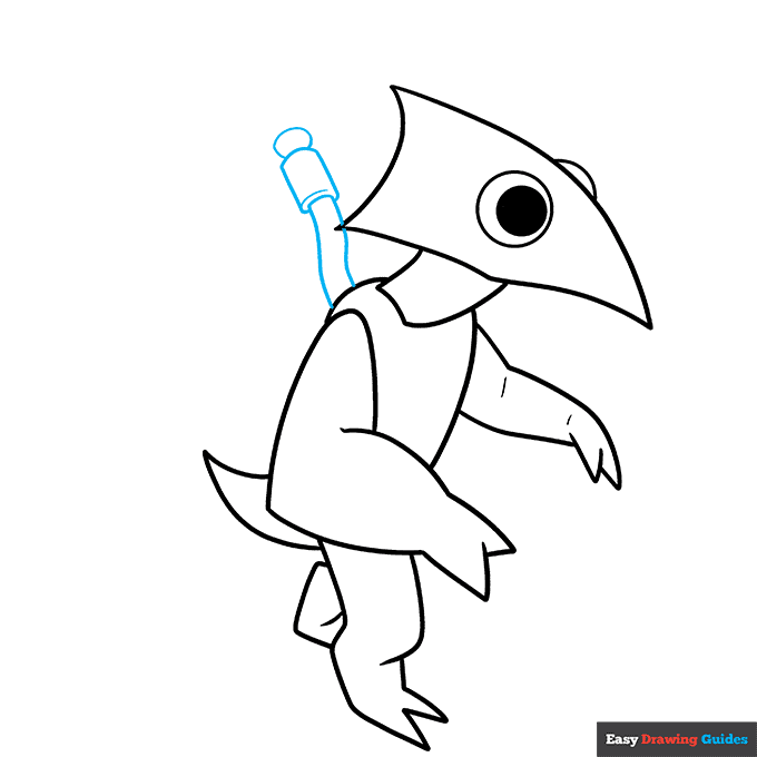 Rainbow Friends Yellow step-by-step drawing tutorial: step 8