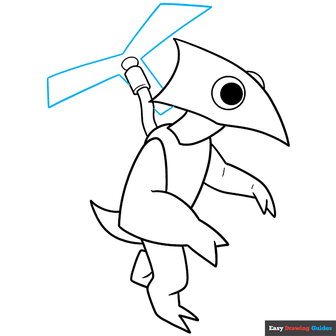 Rainbow Friends Yellow step-by-step drawing tutorial: step 9