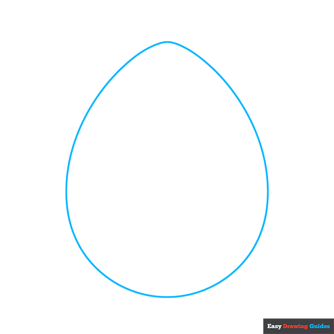 Anatomy of an Egg for Kids step-by-step drawing tutorial: step 1