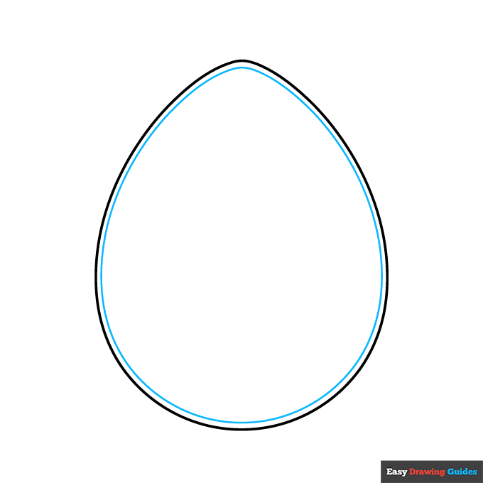 Anatomy of an Egg for Kids step-by-step drawing tutorial: step 2