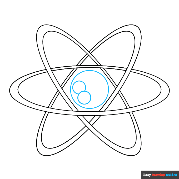 Atom Structure Diagram for Kids step-by-step drawing tutorial: step 4