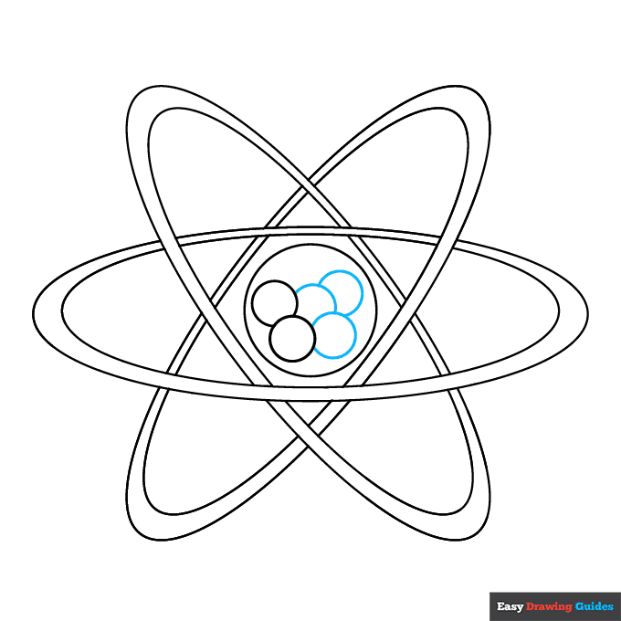 Atom Structure Diagram for Kids step-by-step drawing tutorial: step 5