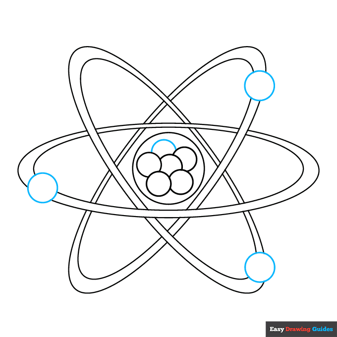 Atom Structure Diagram for Kids step-by-step drawing tutorial: step 6