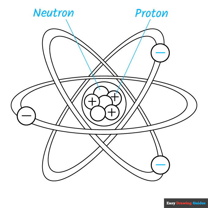 Atom Structure Diagram for Kids step-by-step drawing tutorial: step 8