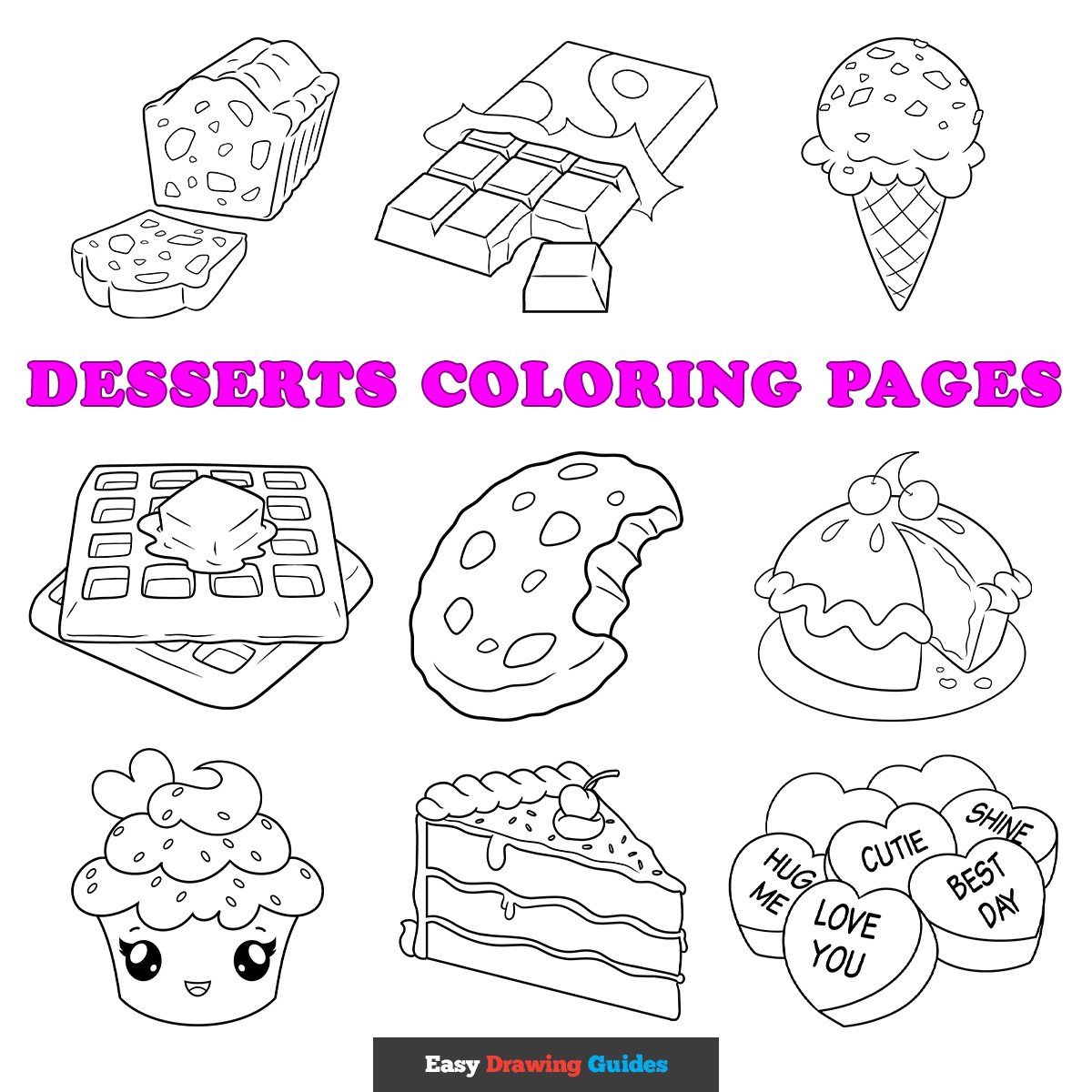 Desserts Coloring Pages - Featured Image