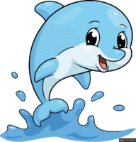How to Draw a Cute Dolphin