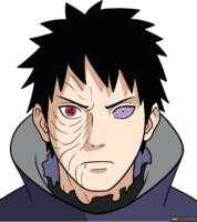 How to Draw Obito Uchiha