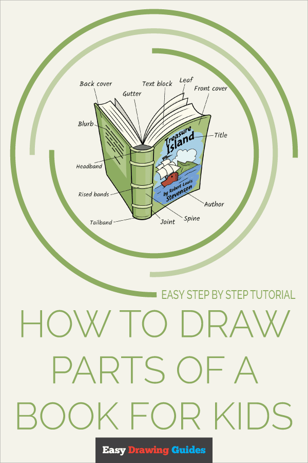 How to Draw Parts of a Book for Kids Pinterest Image