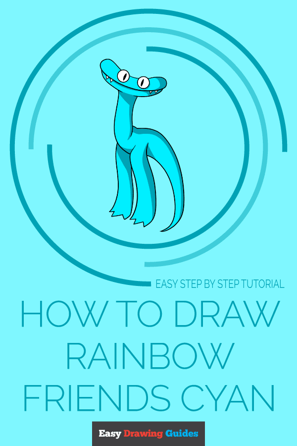 How to Draw Rainbow Friends Cyan Pinterest Image