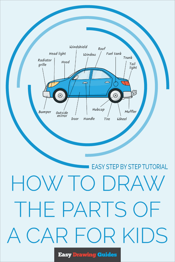 How to Draw Parts of a Car for Kids Pinterest Image