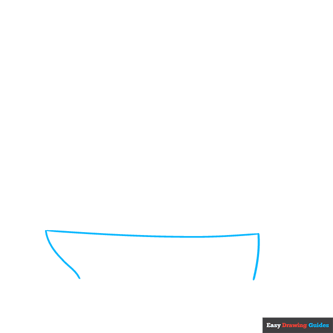 Parts of a Boat for Kids step-by-step drawing tutorial: step 1